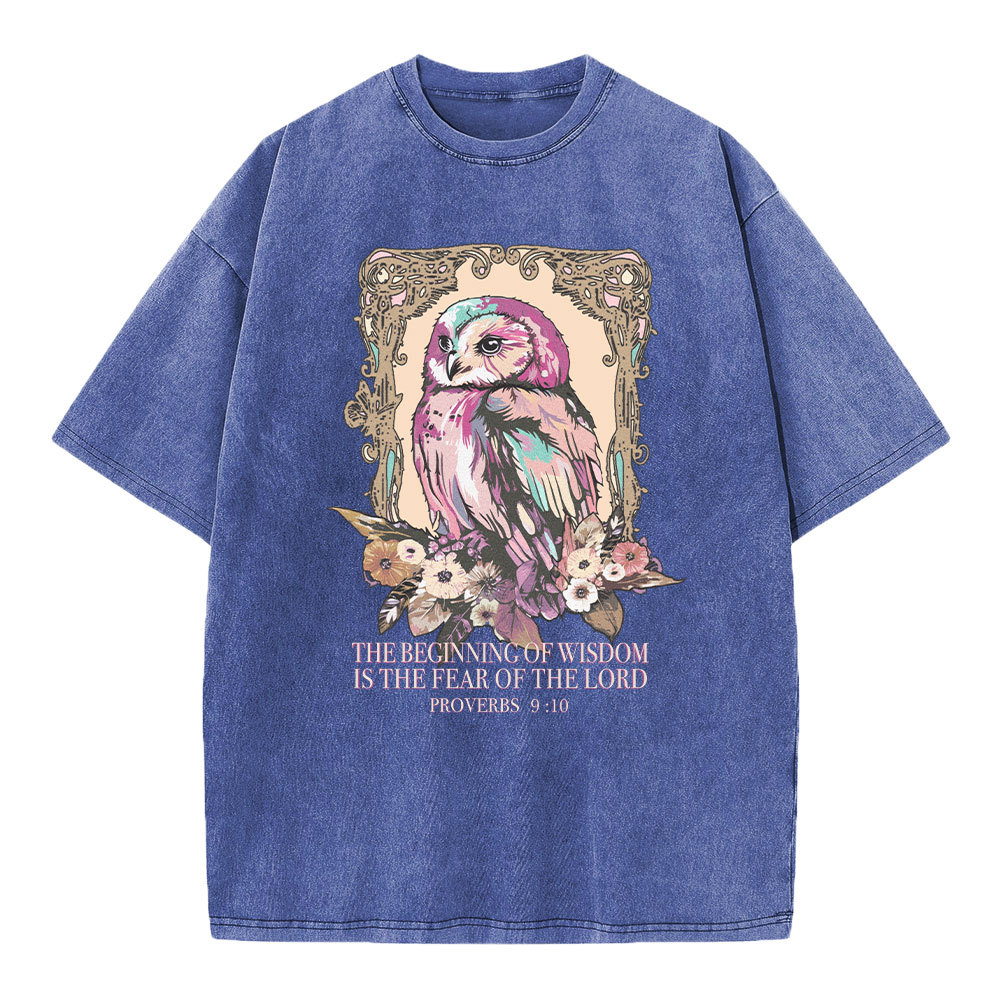 The Beginning Of Wisdom Is The Fear Of Lord Christian Washed T-Shirt