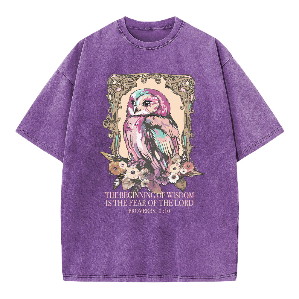 The Beginning Of Wisdom Is The Fear Of Lord Christian Washed T-Shirt