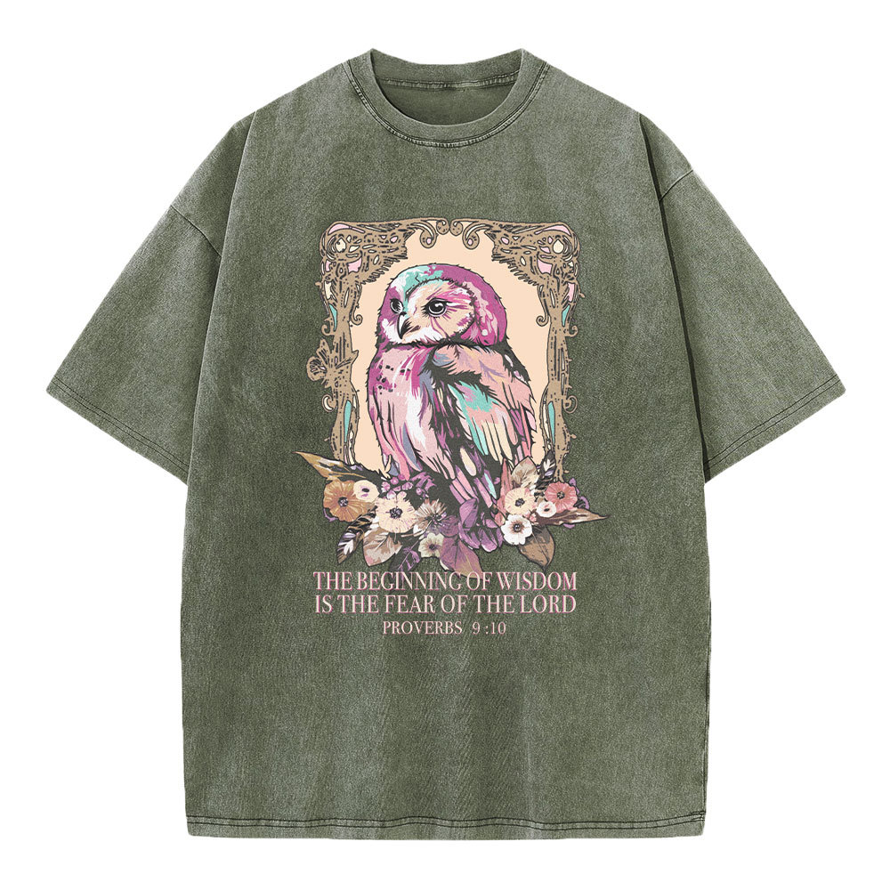 The Beginning Of Wisdom Is The Fear Of Lord Christian Washed T-Shirt