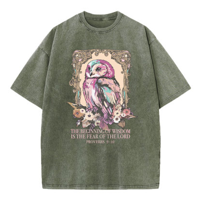The Beginning Of Wisdom Is The Fear Of Lord Christian Washed T-Shirt