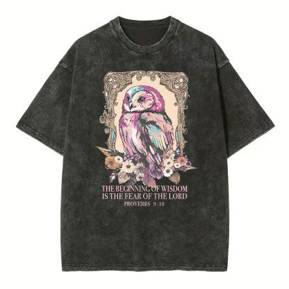 The Beginning Of Wisdom Is The Fear Of Lord Christian Washed T-Shirt