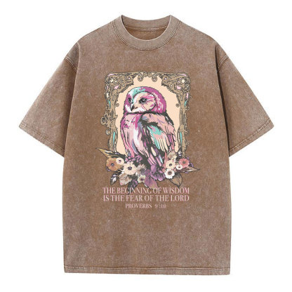The Beginning Of Wisdom Is The Fear Of Lord Christian Washed T-Shirt