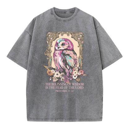 The Beginning Of Wisdom Is The Fear Of Lord Christian Washed T-Shirt