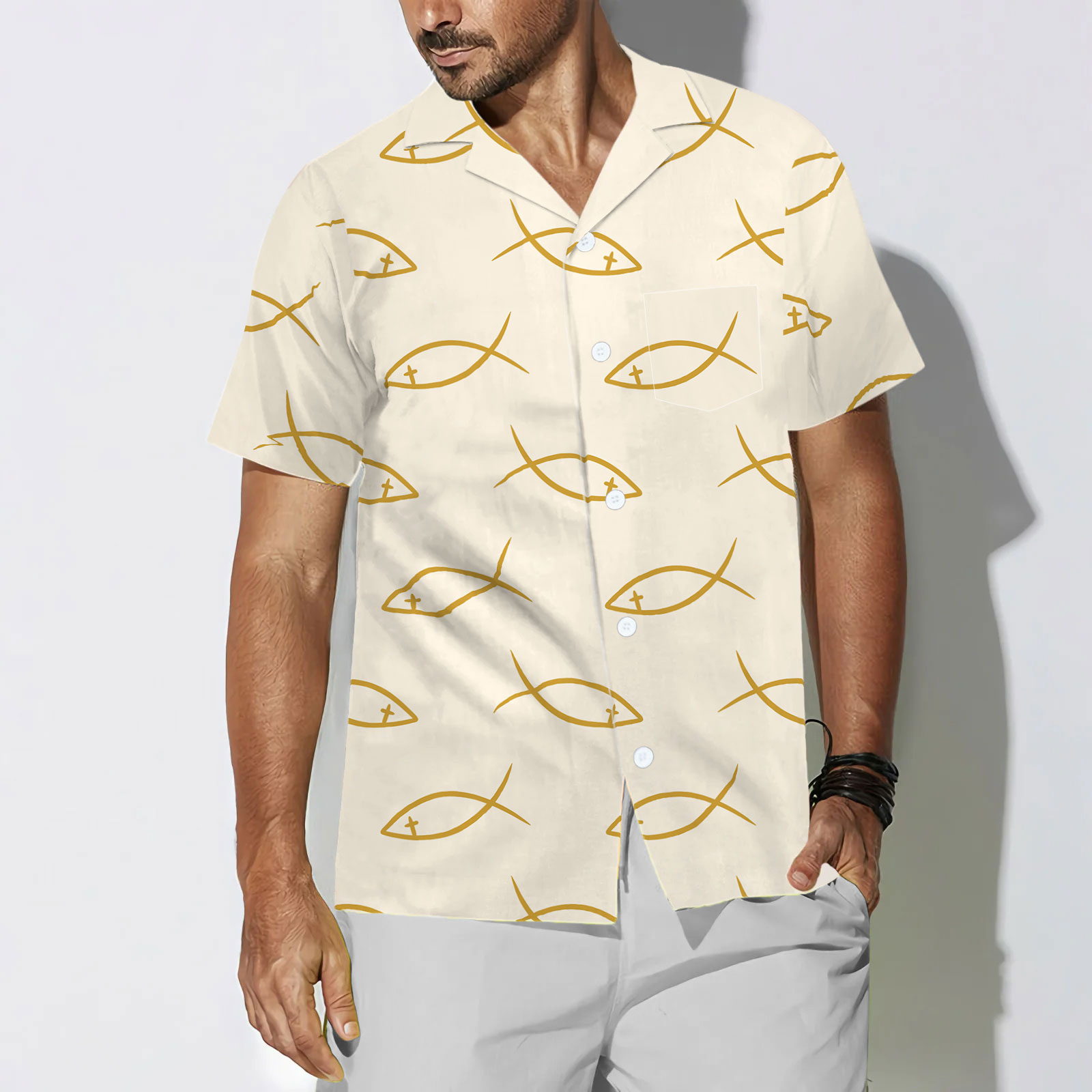 The Beige Fish Christian Hawaiian Shirt