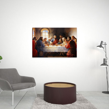 The Blessing At The Last Supper Christian Canvas Art