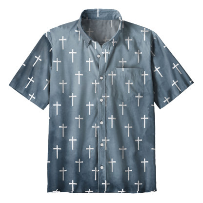The Blue Cross Christian Hawaiian Shirt