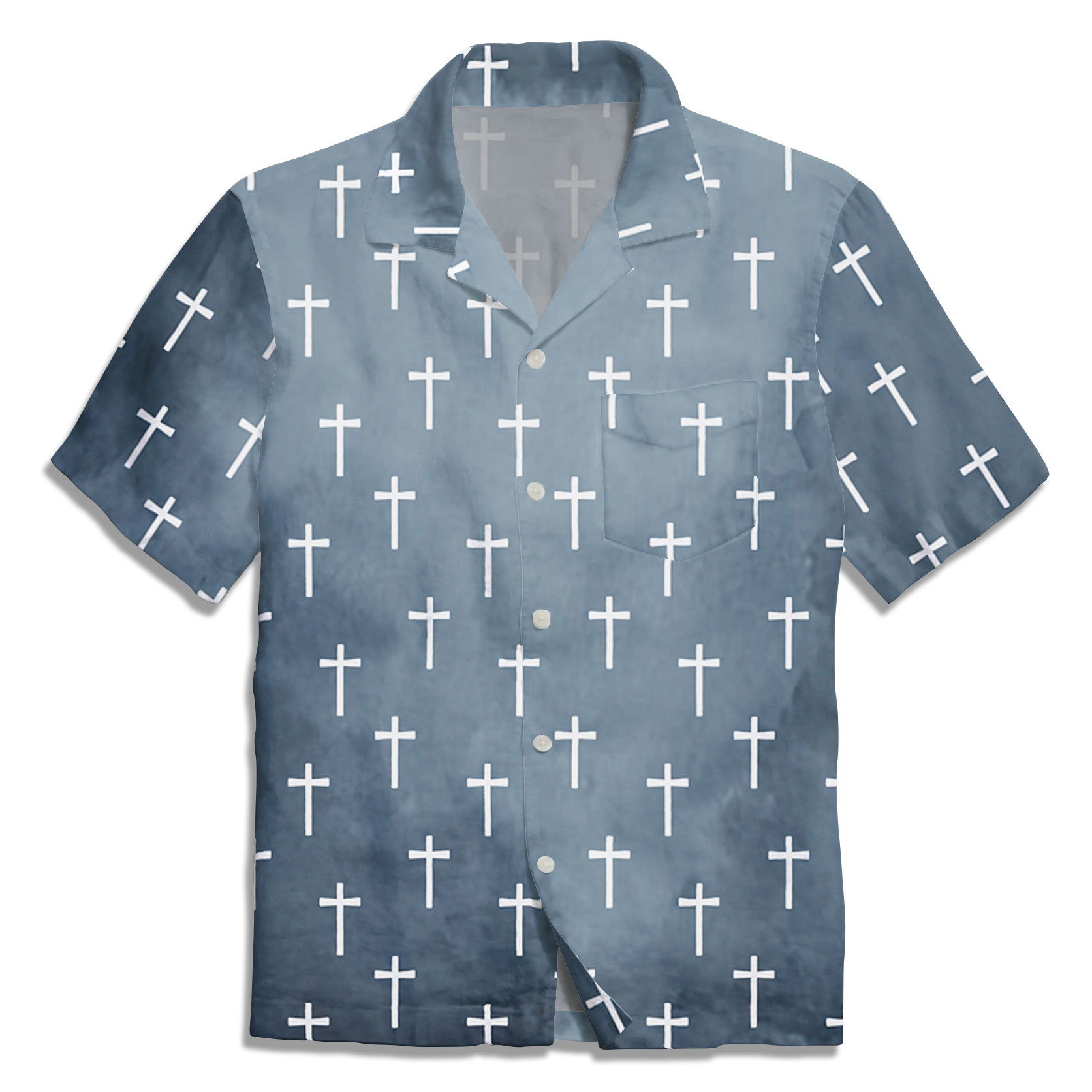 The Blue Cross Christian Hawaiian Shirt