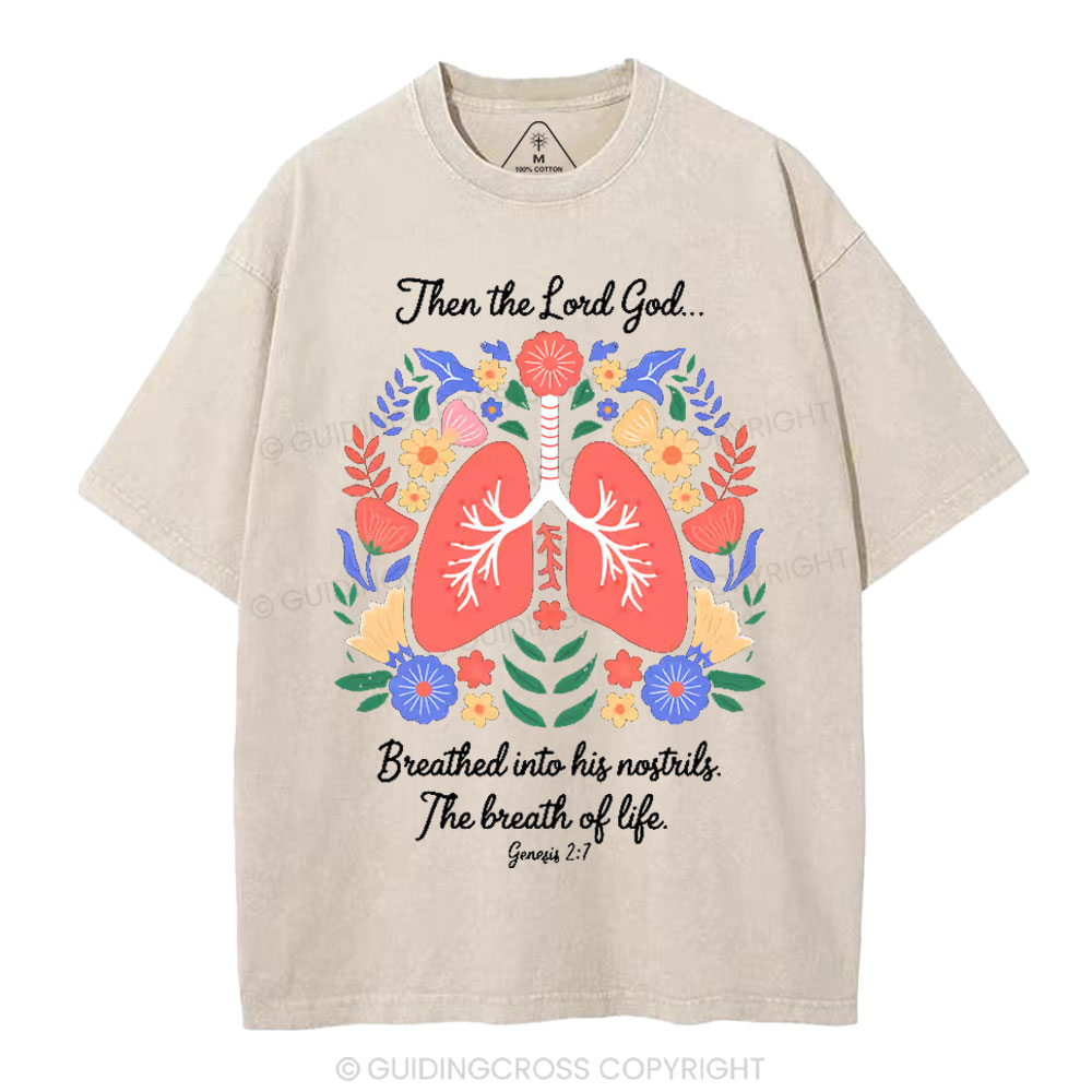 The Breath Of Life Christian Washed T-Shirt