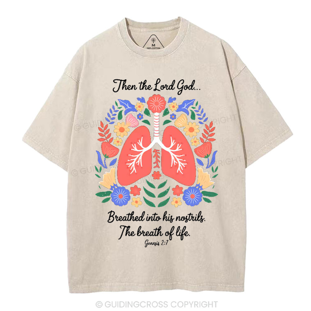 The Breath Of Life Christian Washed T-Shirt