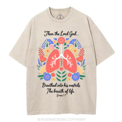 The Breath Of Life Christian Washed T-Shirt