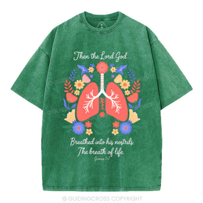 The Breath Of Life Christian Washed T-Shirt