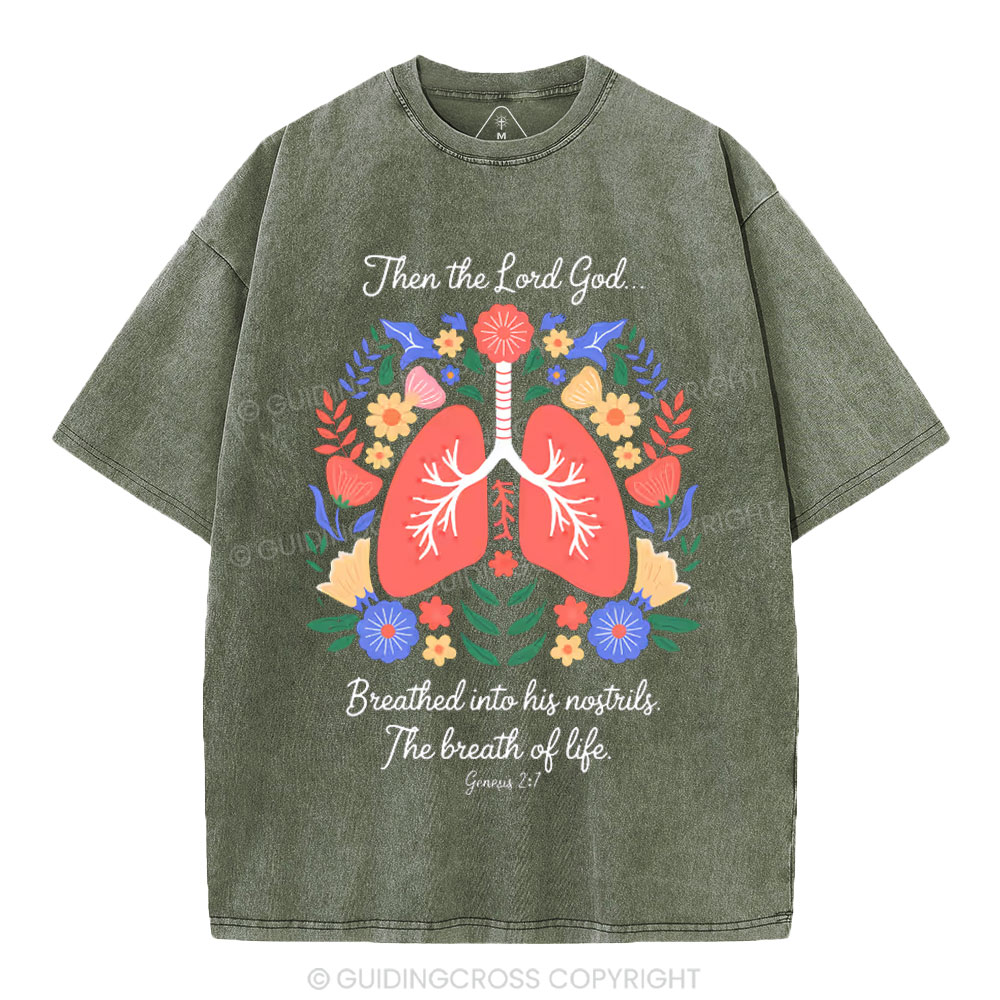 The Breath Of Life Christian Washed T-Shirt