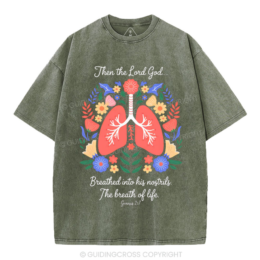 The Breath Of Life Christian Washed T-Shirt