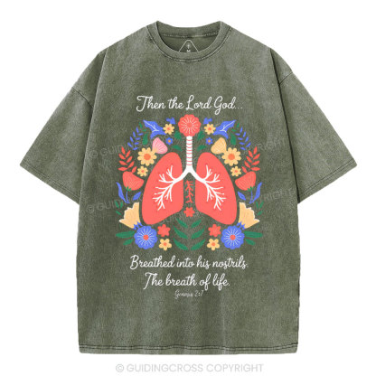 The Breath Of Life Christian Washed T-Shirt