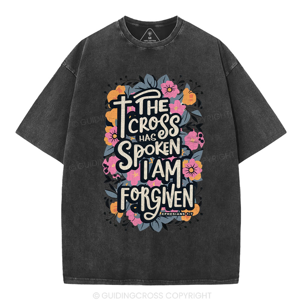 The Cross Has Spoken Christian Washed T-Shirt