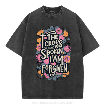 The Cross Has Spoken Christian Washed T-Shirt