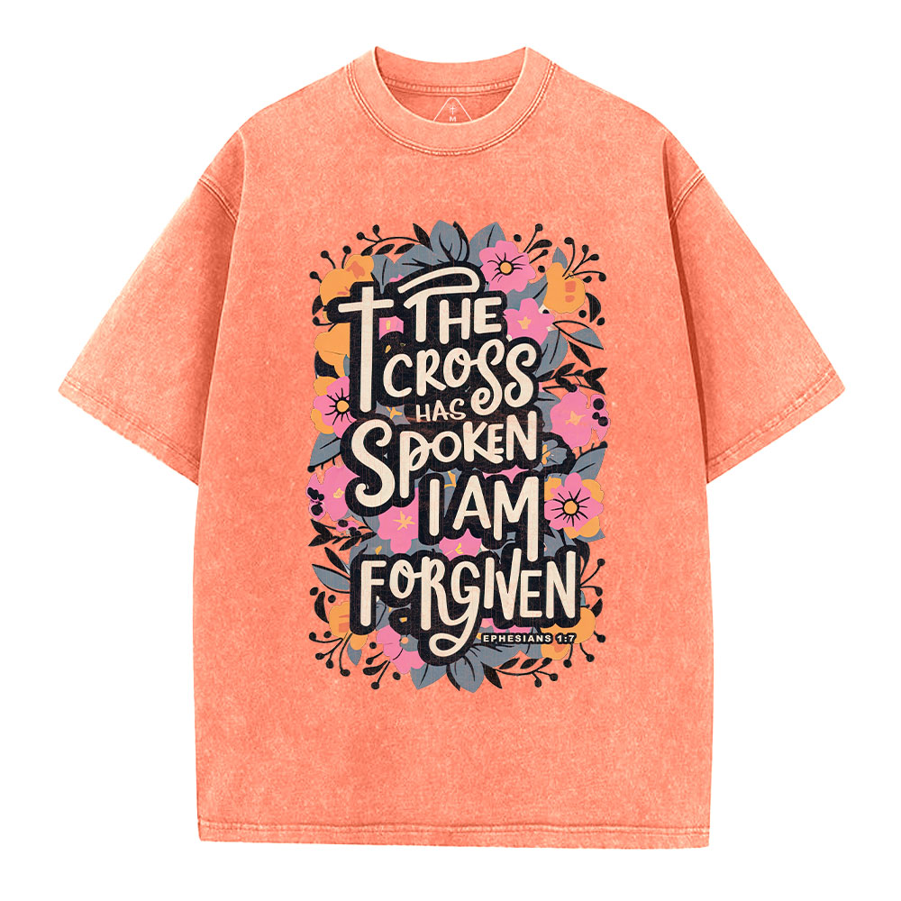 The Cross Has Spoken Christian Washed T-Shirt