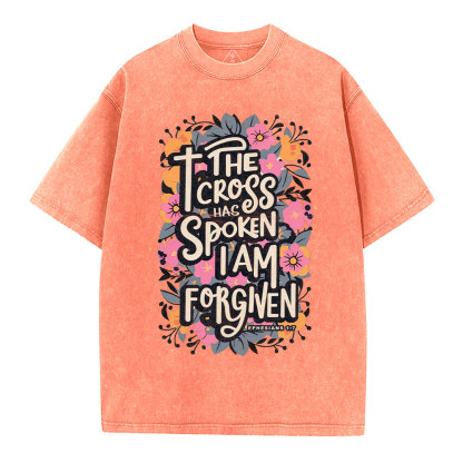 The Cross Has Spoken Christian Washed T-Shirt