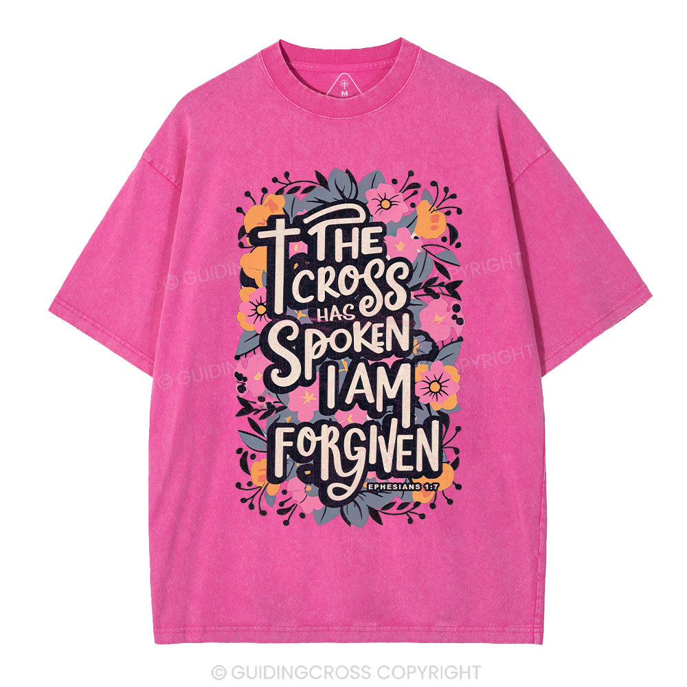 The Cross Has Spoken Christian Washed T-Shirt