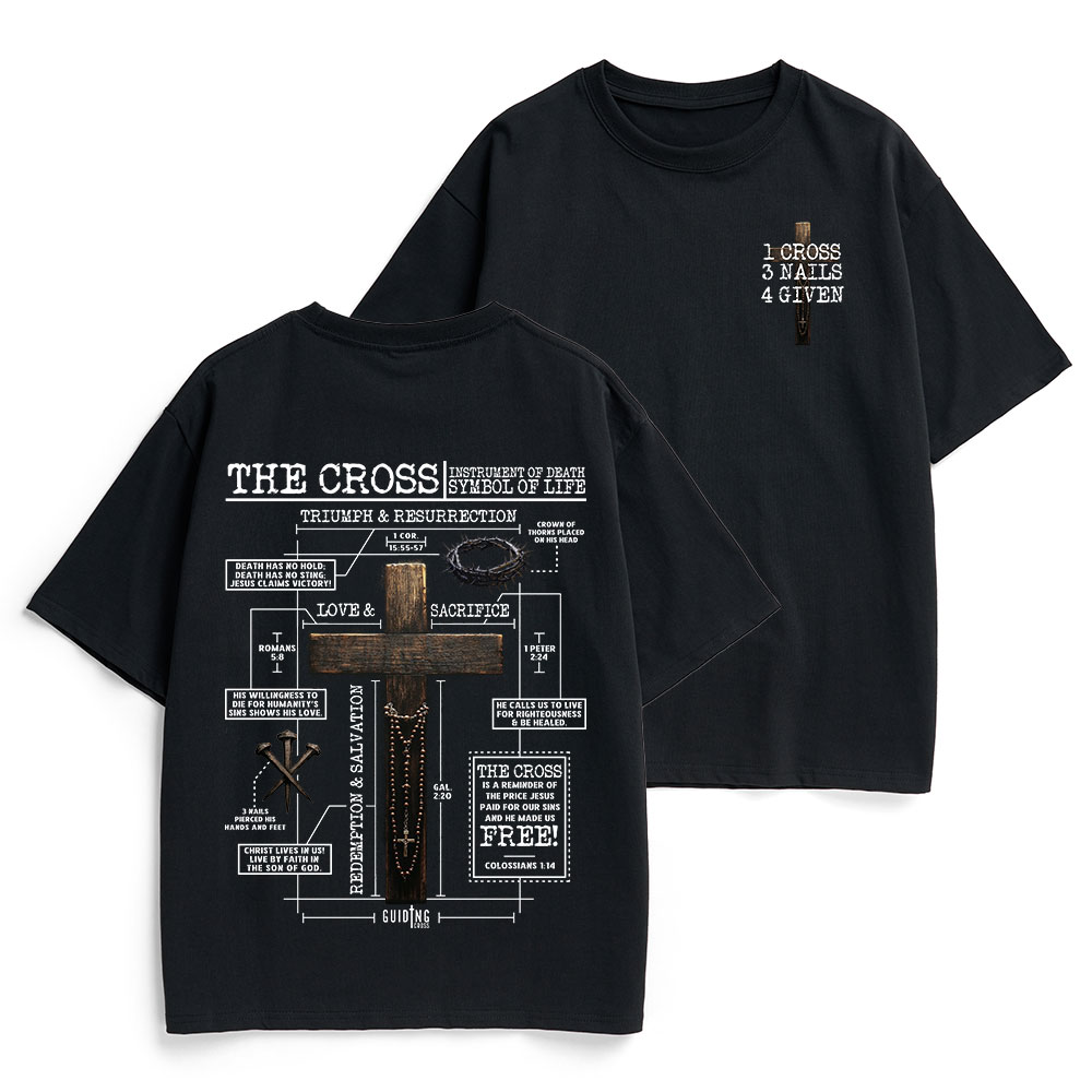 The Cross Instrument Of Death Symbol Of Life Christian Heavy Cotton T-Shirt