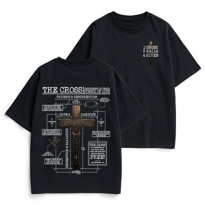 The Cross Instrument Of Death Symbol Of Life Christian Heavy Cotton T-Shirt