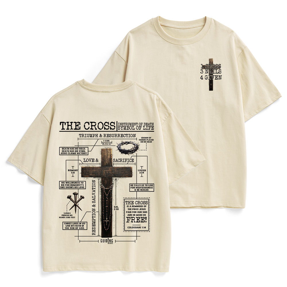 The Cross Instrument Of Death Symbol Of Life Christian Heavy Cotton T-Shirt