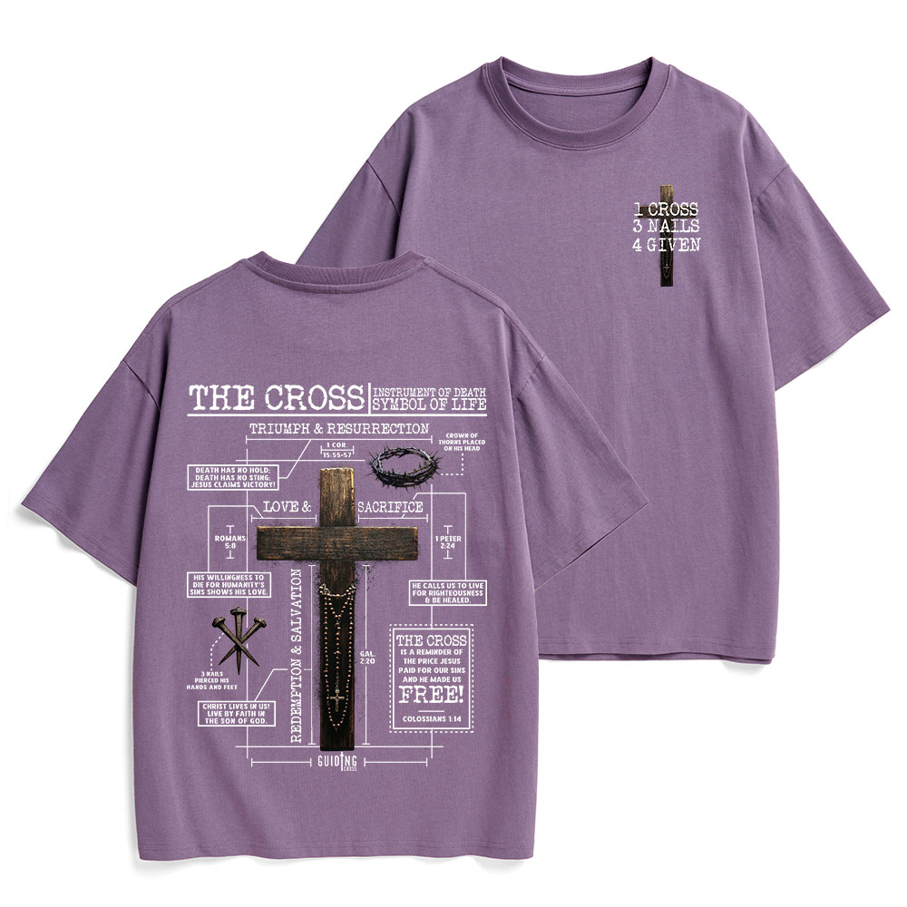 The Cross Instrument Of Death Symbol Of Life Christian Heavy Cotton T-Shirt