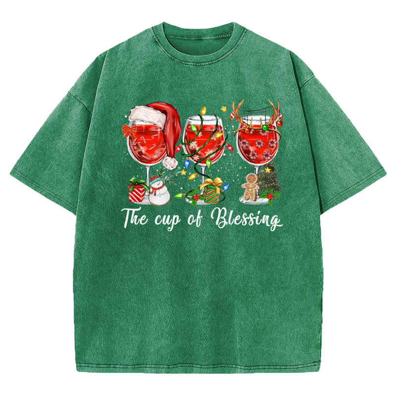 The Cup Of Blessing Christian Washed T-shirt