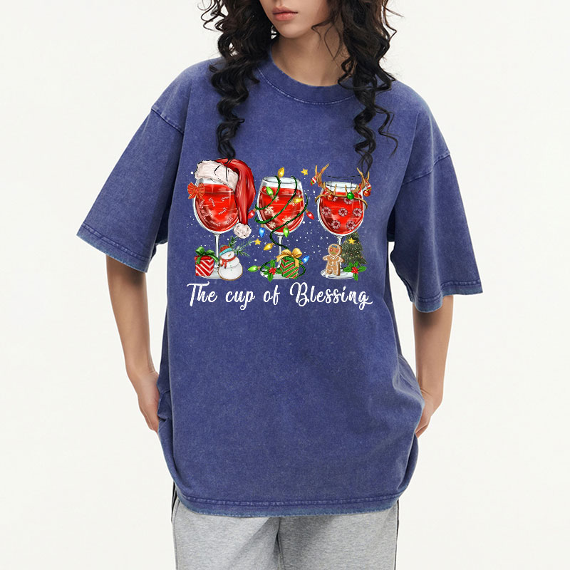 The Cup Of Blessing Christian Washed T-shirt