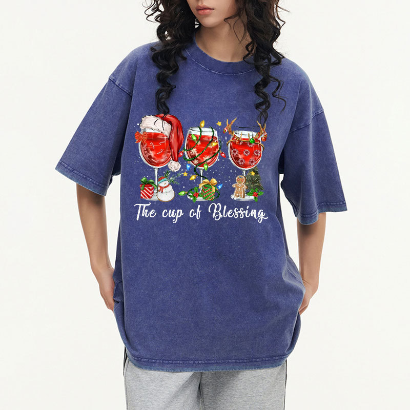 The Cup Of Blessing Christian Washed T-shirt