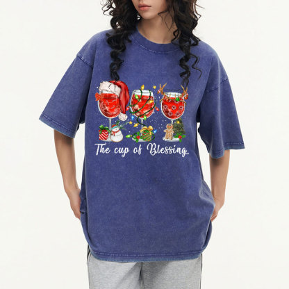 The Cup Of Blessing Christian Washed T-shirt