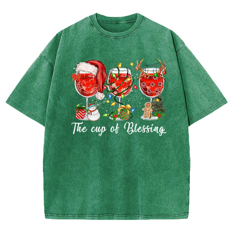 The Cup Of Blessing Christian Washed T-shirt