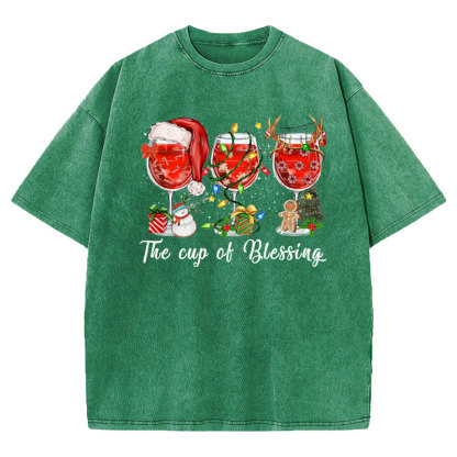 The Cup Of Blessing Christian Washed T-shirt