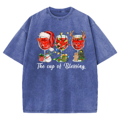 The Cup Of Blessing Christian Washed T-shirt