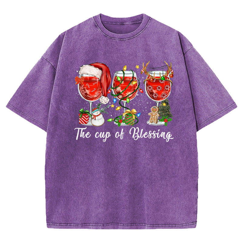 The Cup Of Blessing Christian Washed T-shirt