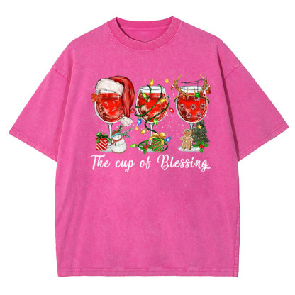 The Cup Of Blessing Christian Washed T-shirt