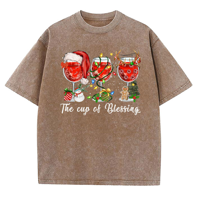 The Cup Of Blessing Christian Washed T-shirt