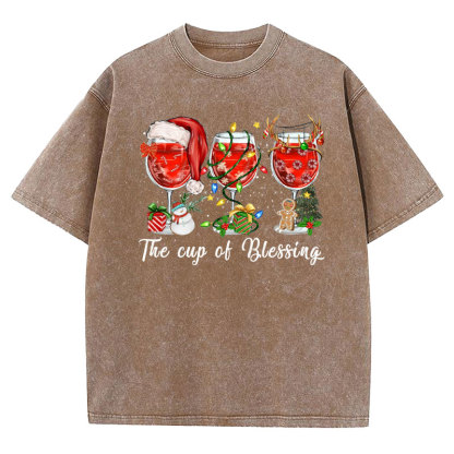 The Cup Of Blessing Christian Washed T-shirt