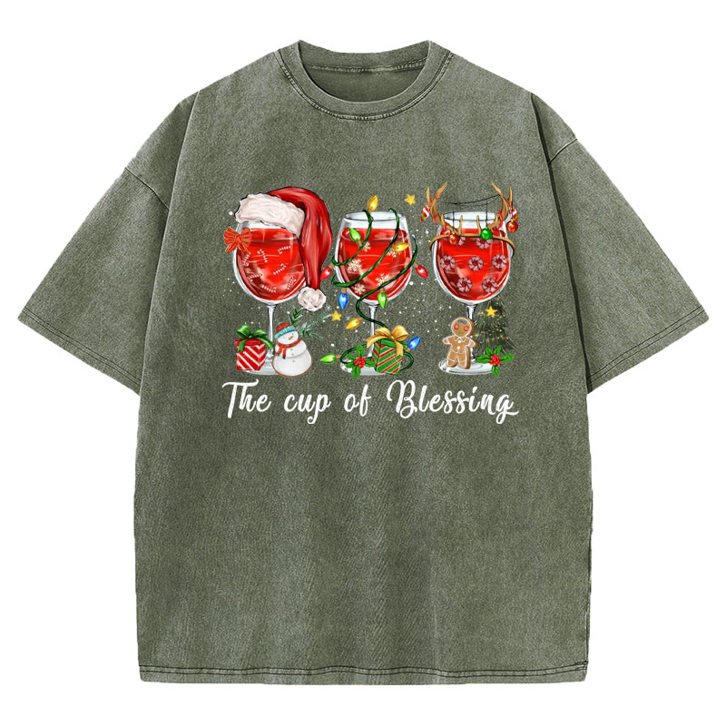 The Cup Of Blessing Christian Washed T-shirt