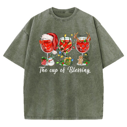 The Cup Of Blessing Christian Washed T-shirt