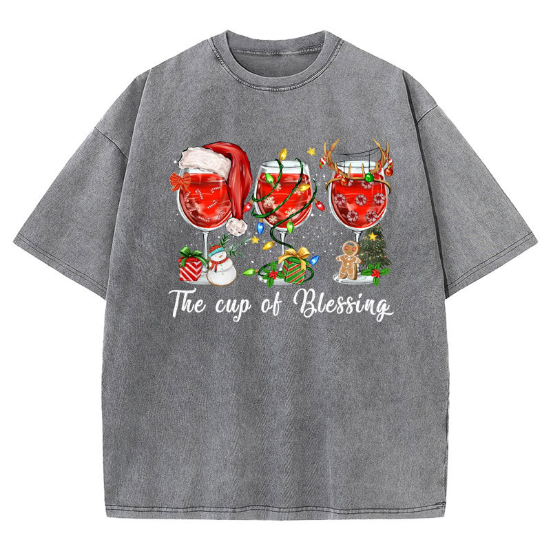 The Cup Of Blessing Christian Washed T-shirt