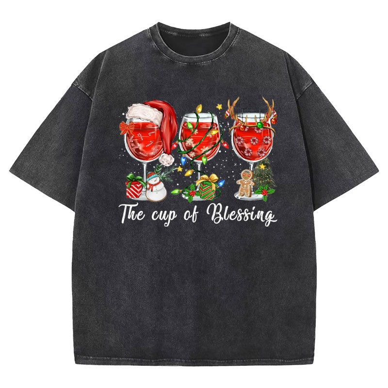 The Cup Of Blessing Christian Washed T-shirt
