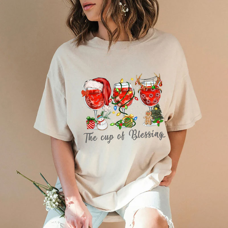 The Cup Of Blessing Christian Washed T-shirt