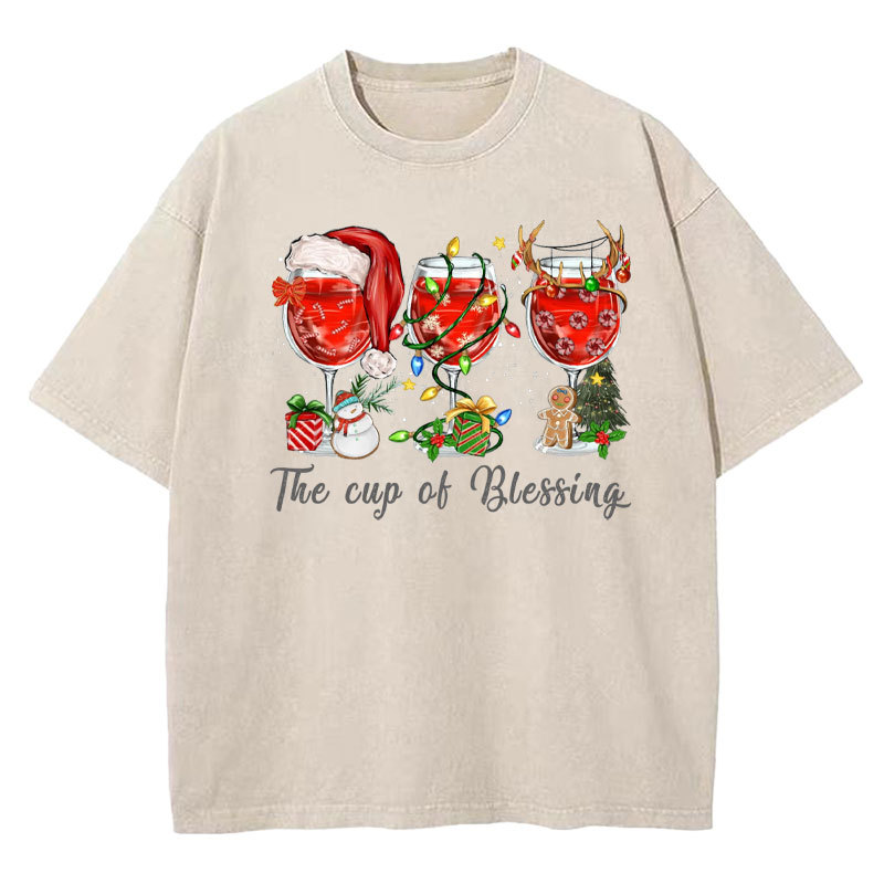 The Cup Of Blessing Christian Washed T-shirt