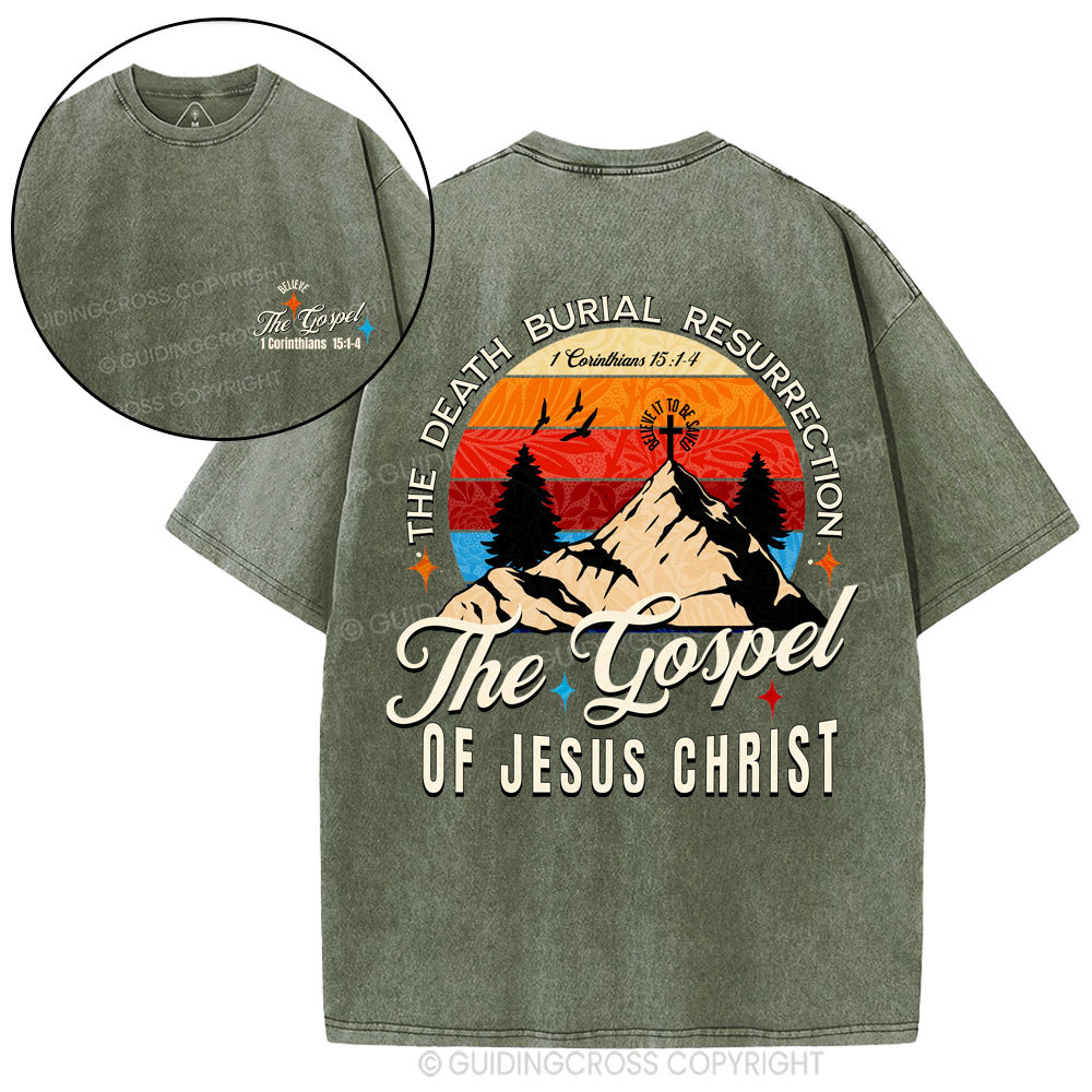 The Death Burial Resuprection Christian Washed T-Shirt