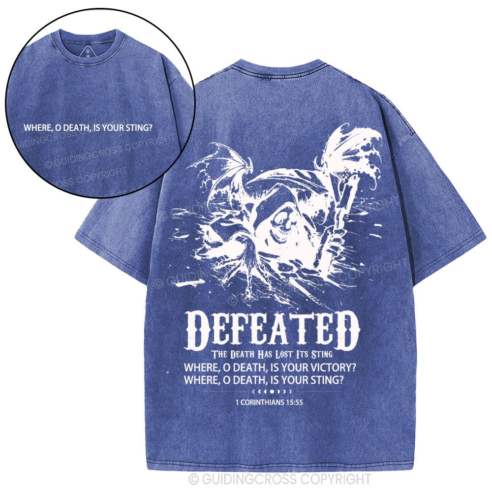 The Death Has Lost Its Sting Christian Washed T-Shirt