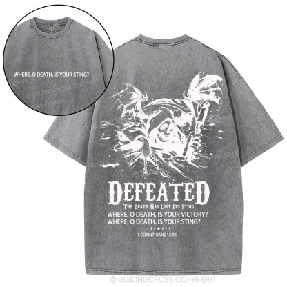The Death Has Lost Its Sting Christian Washed T-Shirt