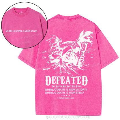 The Death Has Lost Its Sting Christian Washed T-Shirt