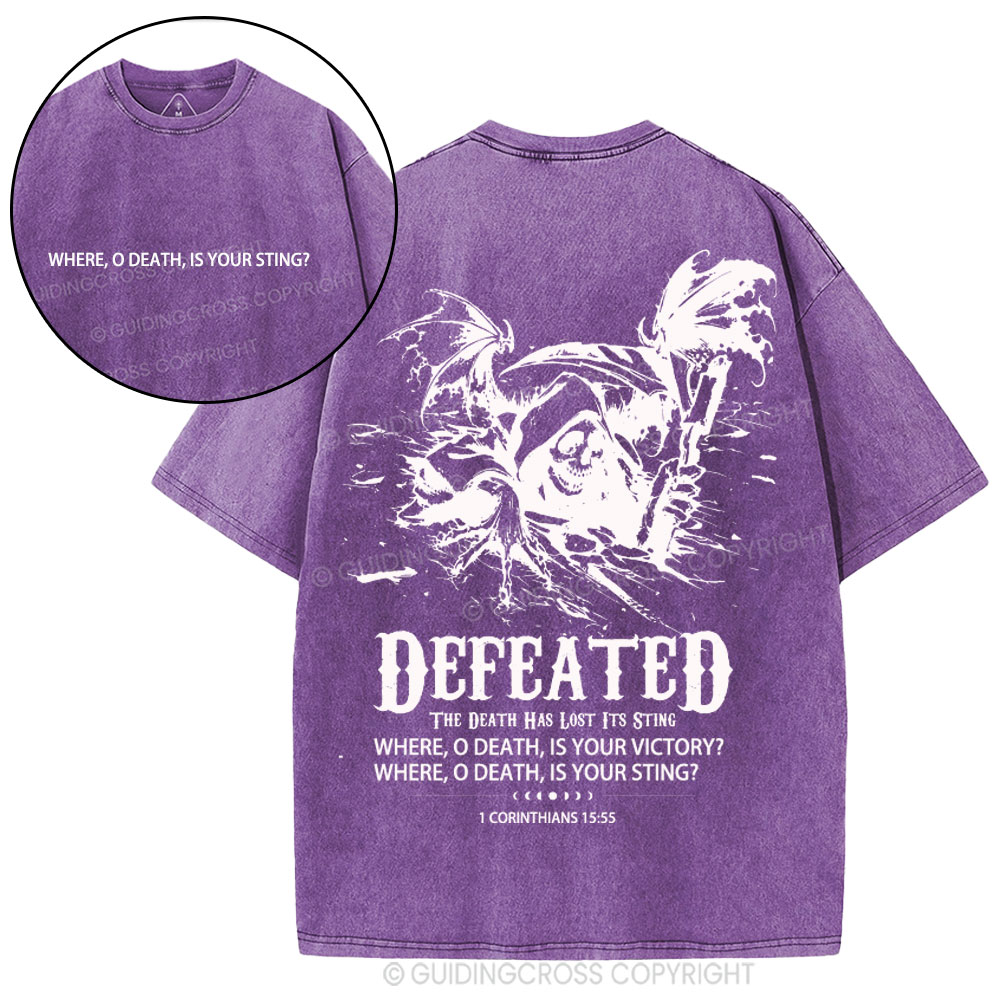 The Death Has Lost Its Sting Christian Washed T-Shirt