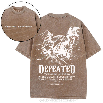 The Death Has Lost Its Sting Christian Washed T-Shirt